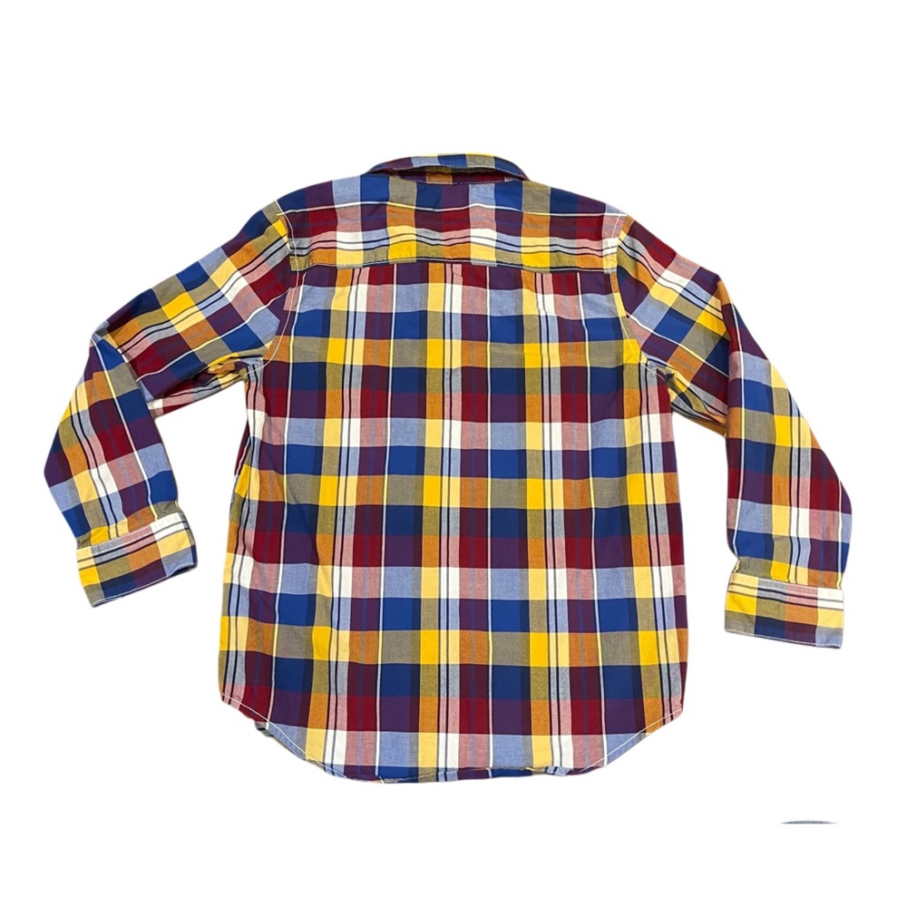 CRAZY 8 Boy's Multicolor Plaid Button-Down Shirt - Size 7/8 - Picture 3 of 4